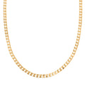 Made in Italy Italian 14K Yellow Gold Over Sterling Silver Curb Super Flat Necklace 18 Inches 5.40 Grams - Sticky add to cart bar
