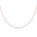Made in Italy Italian 14K Rose Gold Over Sterling Silver Curb Super Flat Necklace 18 Inches 5.40 Grams - Sticky add to cart bar