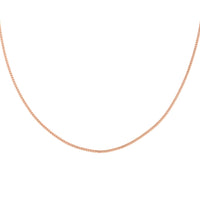 Made in Italy Italian 14K Rose Gold Over Sterling Silver Curb Super Flat Necklace 18 Inches 5.40 Grams