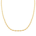 Italian 14K YG and WG Over Sterling Silver Saturno Necklace 20 Inches 13.50 Grams - Sticky add to cart bar