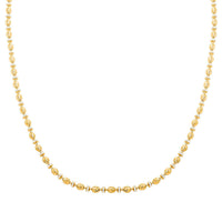 Italian 14K YG and WG Over Sterling Silver Saturno Necklace 20 Inches 13.50 Grams