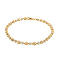 Italian 14K YG and WG Over Sterling Silver Saturno Bracelet (7.50 In) 5.20 Grams - Sticky add to cart bar