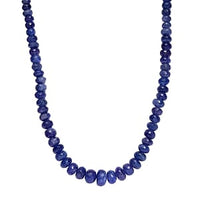 Tanzanite Beaded Necklace in 14K Yellow Gold (18 Inches) 250.00 ctw