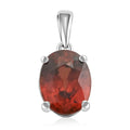 Luxoro 10K White Gold AAA Red Zircon Solitaire Pendant without Chain 3.00 ctw - Sticky add to cart bar