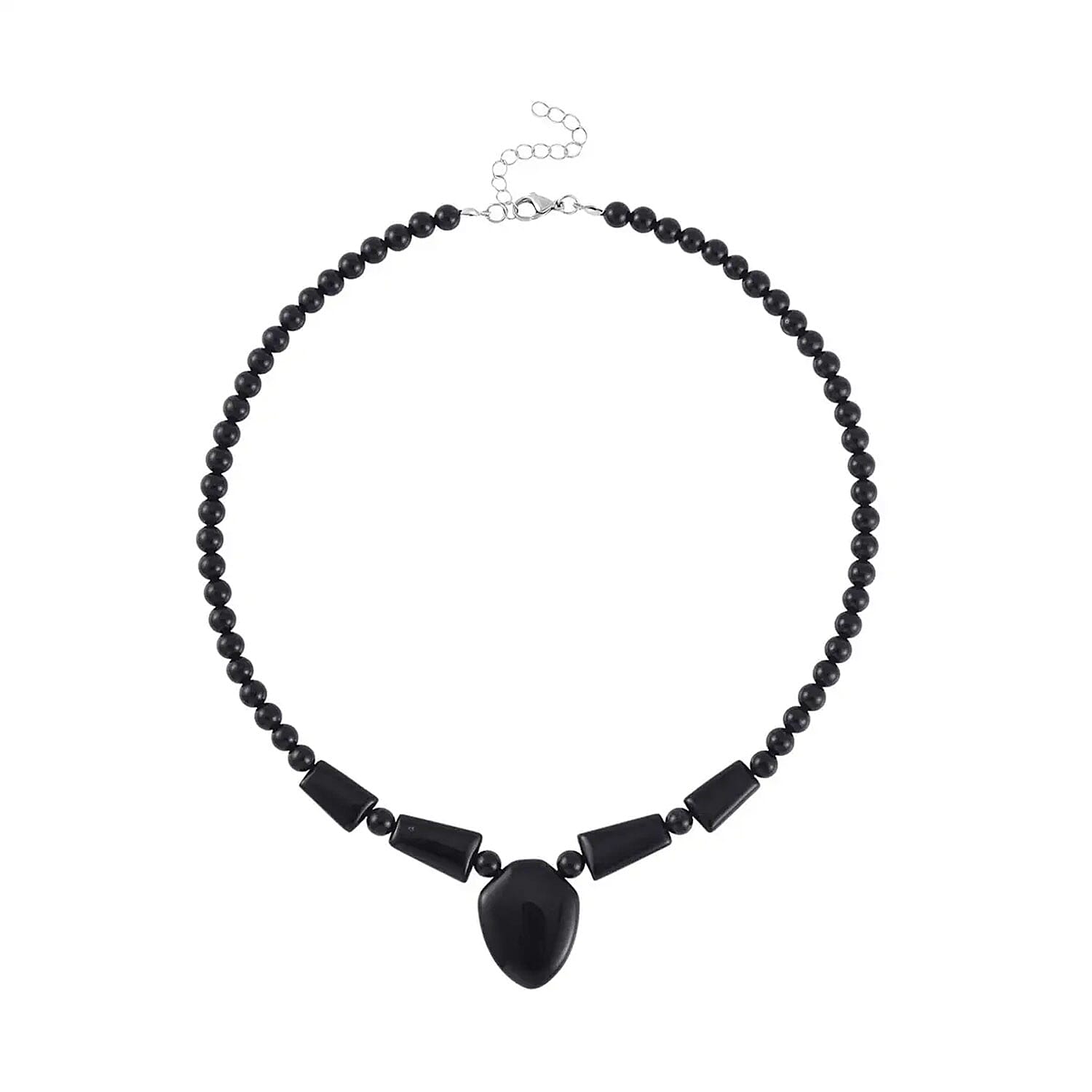 Green Aventurine Princess Necklace 18-20 Inches in Stainless Steel 196.50 ctw