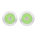 Jade Circle Earrings in Sterling Silver 12.00 ctw - Sticky add to cart bar