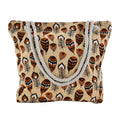 Cream Animals Winter Pattern Canvas Tote Bag (15.4"x3.1"x11.8") - Sticky add to cart bar