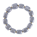 Terahertz 237.00 ctw Tumble Shape Beaded Stretch Bracelet in Goldtone - Sticky add to cart bar