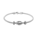 Engraved Charm Bracelet in Stainless Steel (7.50 In) - Sticky add to cart bar