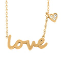 Love Necklace 18 Inches in ION Plated YG Stainless Steel - Sticky add to cart bar