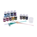 Set of 17 Multi Color Ink Glass Pen (Ink Color 12pcs, Pen Holder 2pcs, Pen 2pcs and Cleaning Cup 1pcs) - Sticky add to cart bar