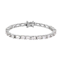 Brazilian Petalite Tennis Bracelet in Platinum Over Sterling Silver (6.50 In) 8.90 ctw