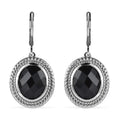 Karis Thai Black Spinel Lever Back Earrings in Platinum Bond 11.40 ctw - Sticky add to cart bar