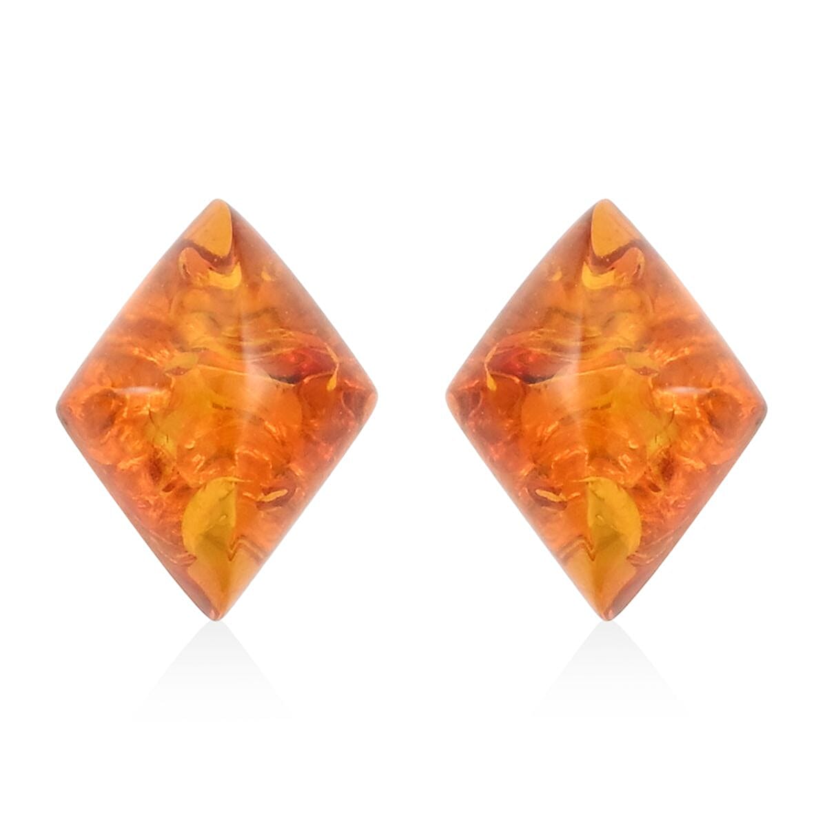 Baltic Amber Solitaire Stud Earrings