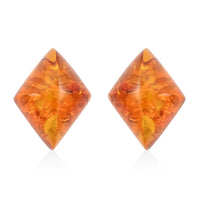 Baltic Amber Solitaire Stud Earrings