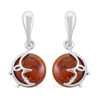 Baltic Amber Earrings in Sterling Silver