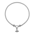 Wolf and Anchor Interchangeable Pendant with Miami Cuban Necklace 24 Inches in Stainless Steel - Sticky add to cart bar