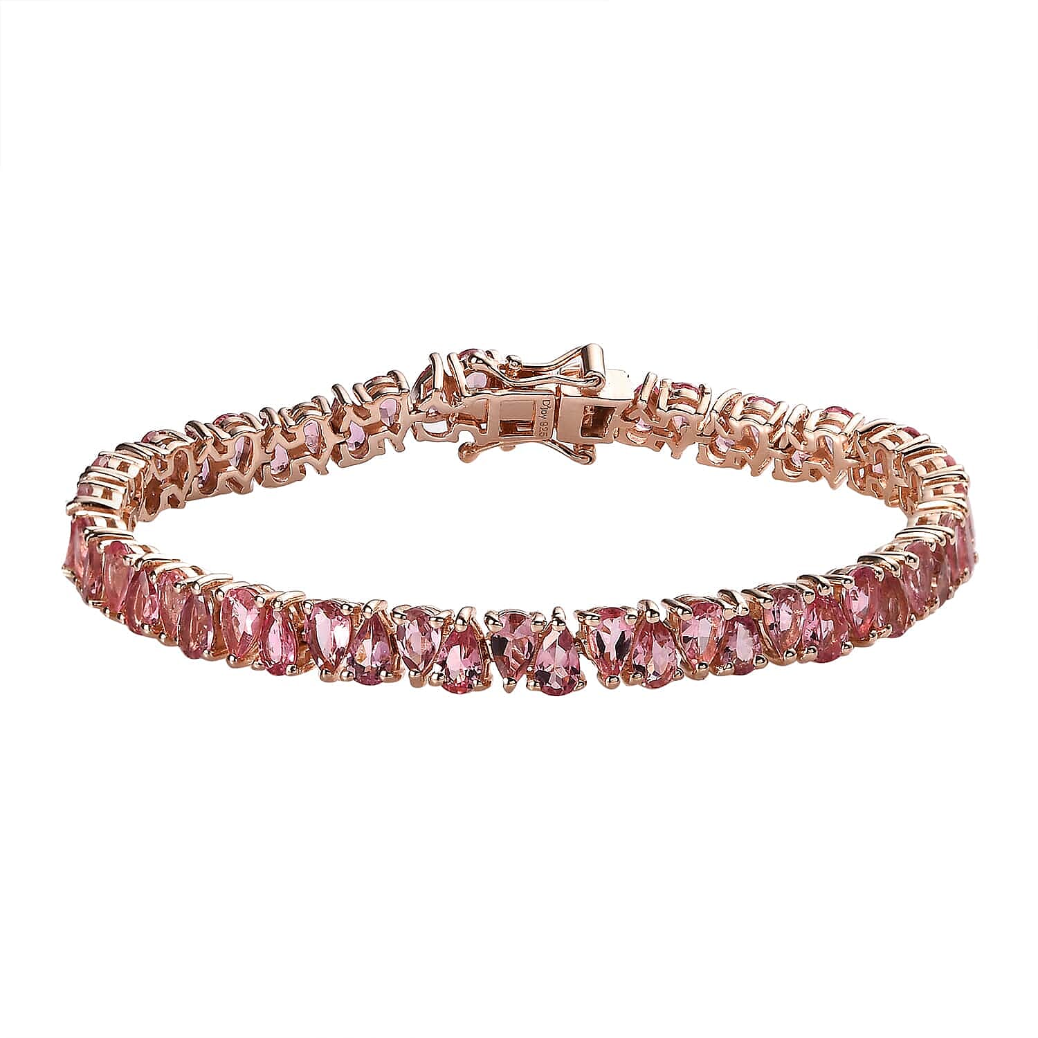 Premium Morro Redondo Pink Tourmaline Bracelet in Vermeil Rose Gold Over Sterling Silver (6.50 In) 9.90 ctw