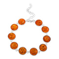 Baltic Amber Station Bracelet in Sterling Silver (6.00 In) with Extender - Sticky add to cart bar