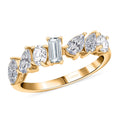 LUXORO 10K Yellow Gold Moissanite Band Ring 2.30 Grams 1.20 ctw - Sticky add to cart bar