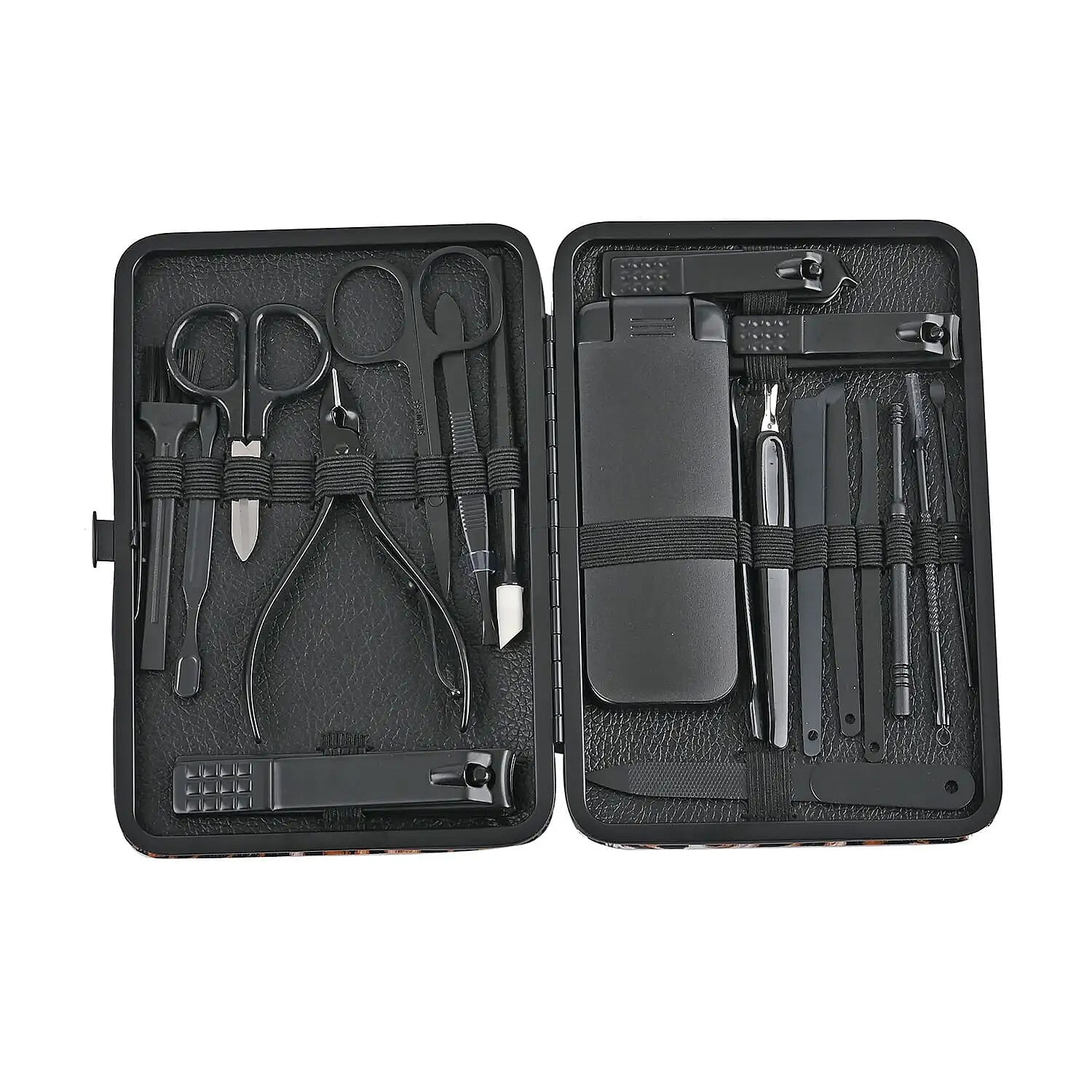 Doorbuster 20 in 1 Stainless Steel Manicure Grooming kit - Purple (6.1"x2.8"x0.98")