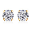 10K Yellow Gold Simulated Diamond Stud Earrings 0.35 ctw - Sticky add to cart bar