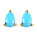 Sleeping Beauty Turquoise Solitaire Stud Earrings in 14K YG Over Sterling Silver 0.80 ctw - Sticky add to cart bar