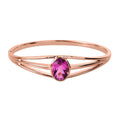 Radiant Orchid Quartz (Triplet) Bangle Bracelet in ION Plated RG Stainless Steel (6.50 In) 9.65 ctw - Sticky add to cart bar