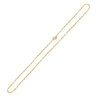 24K Yellow Gold 2mm Link Chain Necklace 20 Inches 3.65 Grams