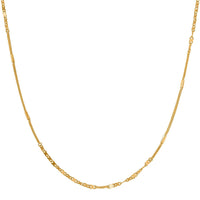 24K Yellow Gold 2mm X Link Chain Necklace 20 Inches 3.10 Grams