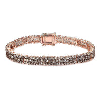 Natural Champagne Diamond Bracelet in Vermeil Rose Gold Over Sterling Silver (7.25 In) 5.00 ctw