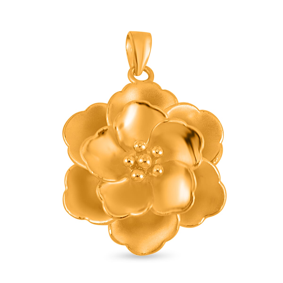 Electroform Floral Pendant in 24K Yellow Gold 3.50 Grams