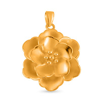 Electroform Floral Pendant in 24K Yellow Gold 3.50 Grams