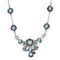 GP Italian Garden Collection Premium Ethiopian Welo Opal and Sleeping Beauty Turquoise Necklace 18 Inches in Sterling Silver 5.20 ctw - Sticky add to cart bar