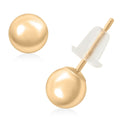 10K Yellow Gold 5mm Ball Stud Earrings - Sticky add to cart bar