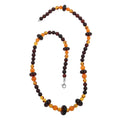 Multi Color Amber Necklace 24 Inches in Sterling Silver - Sticky add to cart bar
