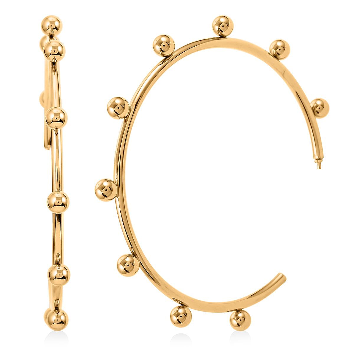 Earrings in ION Plated YG Stainless Steel