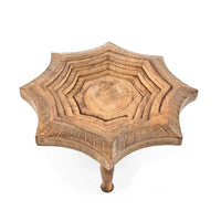 Apple Shape Hand Carved Mango Wood Spring Tray with Small Legs (10"x8")