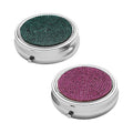 Set of 2pcs Pink & Blue Austrian Crystal & Mirror Jewelry Box in Silvertone - Sticky add to cart bar