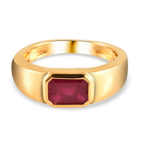 African Ruby Ring in 14K YG Over Sterling Silver (Size 5.5) 1.53 ctw
