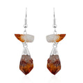 Brazilian Citrine Earrings in Silvertone 28.00 ctw - Sticky add to cart bar