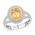 14K White Gold Imperial Topaz, Natural Yellow and White Diamond G-H I2-I3 Ring 1.90 ctw (Del. in 10-12 Days) - Sticky add to cart bar
