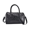 Patchwork Sheep Leather Cross Body Bag (12"x8"x5.5'') - Black - Sticky add to cart bar