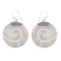 Mother of Pearl Earrings in Sterling Silver