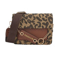 Brown Leopard Pattern Faux Leather Crossbody Bag (7.67"x6.3"x2.36") - Sticky add to cart bar