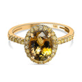 Luxoro 14K Yellow Gold Premium Golden Tanzanite and I3 Natural Yellow Diamond Halo Ring 2.25 ctw (Del. in 7-10 Days) - Sticky add to cart bar
