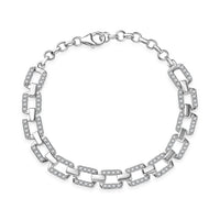 Premium White Zircon 1.85 ctw Bracelet in Platinum Over Sterling Silver (7.00 In)