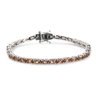 Jenipapo Andalusite Tennis Bracelet in Platinum Over Sterling Silver (8.40 g) 7.00 ctw