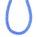 White Magic Color Glass Beaded Necklace 20-22 Inches in Silvertone - Sticky add to cart bar