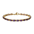 African Amethyst Bracelet in ION Plated YG Stainless Steel (7.25 In) 9.25 ctw - Sticky add to cart bar